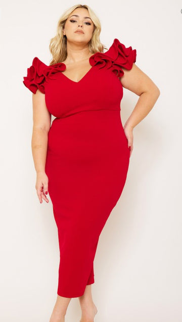 Azulle Ruffle Detail Dress