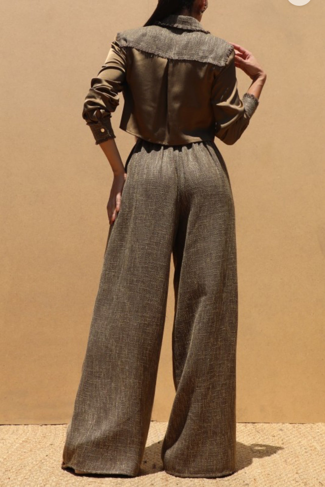 Jazmine wide leg Pants Set