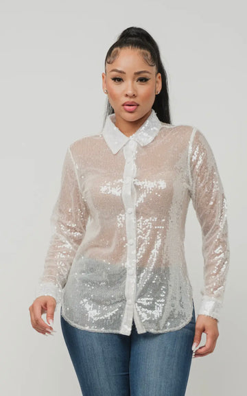 Sequin Darling blouse
