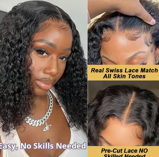 Short Bob Glueless Wigs Ready To Wear